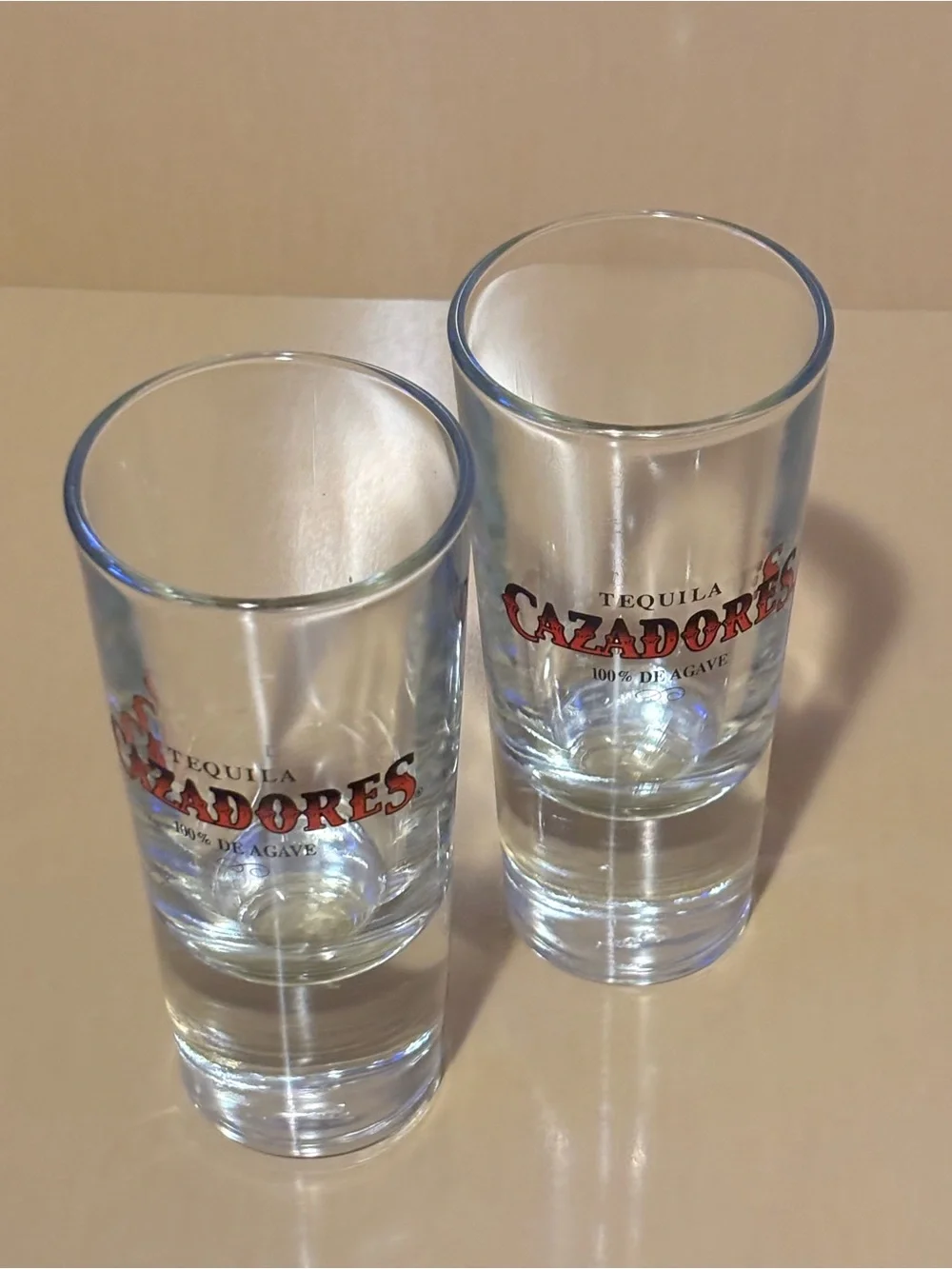 Cazadores Tequila 100% De Agave Shot Glasses (Set of 2)